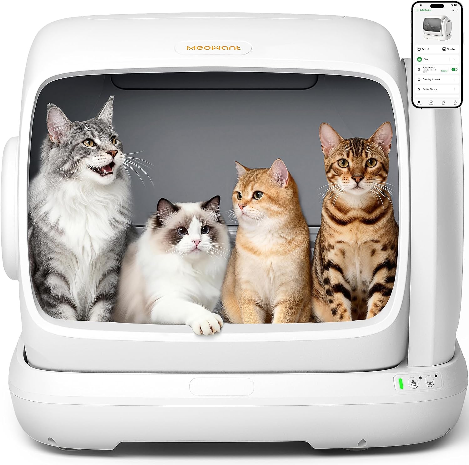 MeoWant Self-Cleaning Cat Litter Box 106L